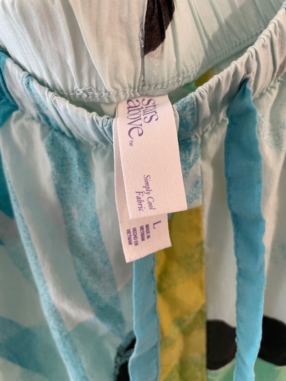 stars above Light Blue Tropical Wide Leg Pants - Picture 2 of 5